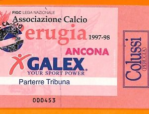 C0763 - Vecchio BIGLIETTO PARTITA CALCIO - PERUGIA VS ANCONA