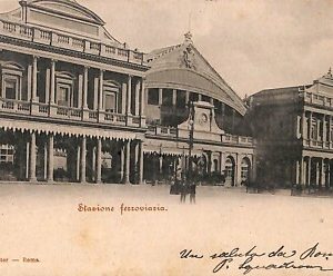 ab0755 - CARTOLINA D'EPOCA -ROMA Città : Stazione ferroviaria