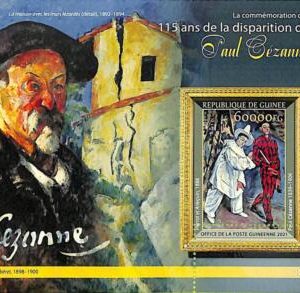A8058 - REP.GUINEE -ERROR MISPERF Stamp Sheet - 2021 ART  Paul Cezanne