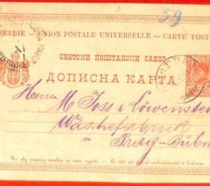 aa1556 - SERBIA  - POSTAL HISTORY - STATIONERY  CARD  Michel catalogue # P28