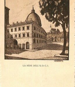 ab0806 - CARTOLINA D'EPOCA - ROMA Città : La Sede Dell' U. D. C. I.