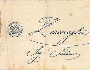 ITALIA REGNO storia postale - FRANCOBOLLI di SERVIZIO Sass 2 striscia 4 su BUSTA