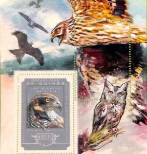A7968a - REP.GUINEE - ERROR MISPERF  Stamp Sheet -2014   Eagles Owls