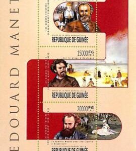 A8000 - REP.GUINEE - ERROR MISPERF Stamp Sheet - 2013 ART EDOURARD MANET