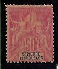 ZA0108i - St PIERRE MIQUELON -  STAMP -  Yvert  # 69 MINT  Hinged  MH