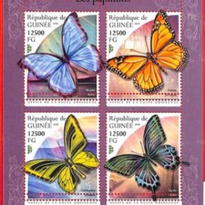 A1936 - GUINEA, ERROR: MISSPERF, MINIATURE SHEET - 2018, Butterflies