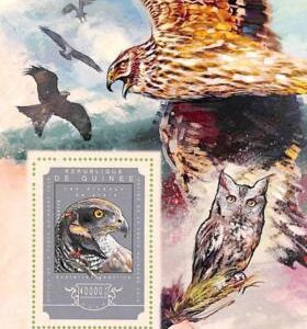 A7968 - REP.GUINEE - Stamp Sheet -2014   Eagles Owls birds of prey