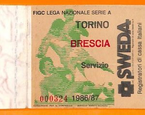 C0632- Vecchio BIGLIETTO PARTITA CALCIO - TORINO VS BRESCIA