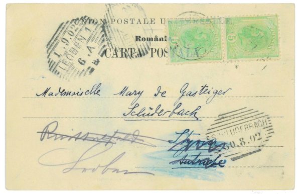 77592 - ROMANIA - POSTAL HISTORY - POSTCARD to ITALY 1902