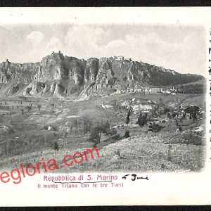 ai4795 - CARTOLINA D'EPOCA - San Marino Città - Il Monte Titano con le tre Torri