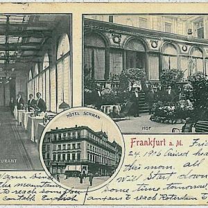 33477  - Ansichtskarten  POSTCARD - Deutschland  -  Frankfurt  HOTEL SCHWAN 1906