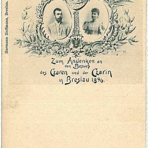 25698 --  POSTCARD Ansichtskarten - POLAND: GRUSS AUS  Breslau 1896 Royalty TZAR