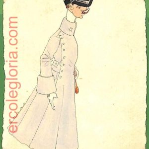 ah1702  CARTOLINA EPOCA dipinta a MANO - Costume Militare PIACENZA Cavalleggeri
