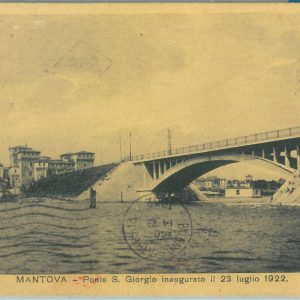 85719  - CARTOLINA d'Epoca -  MANTOVA città -  PONTE SAN GIORGIO  1932