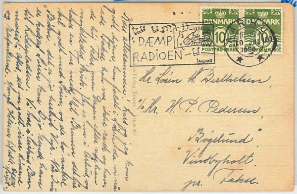 43202  - DENMARK -  POSTAL HISTORY -  Nice Postmark - MEDICINE / DEAF MUTE 1956