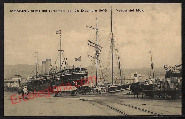 ag8457 - CARTOLINA D'EPOCA - Messina Città - Veduta dal Molo