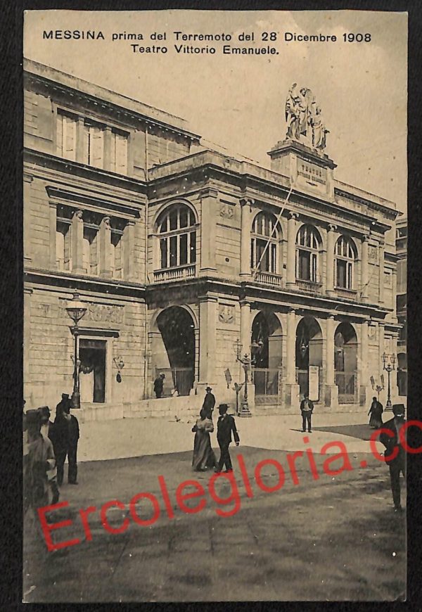 ag8458 - CARTOLINA D'EPOCA - Messina Città - Teatro Vittorio Emanuele