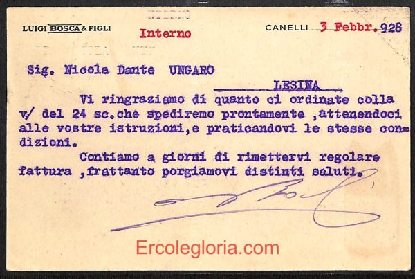 ae0679 - CARTOLINA  D'EPOCA - Asti Provincia - Canelli  1928 - immagine 2