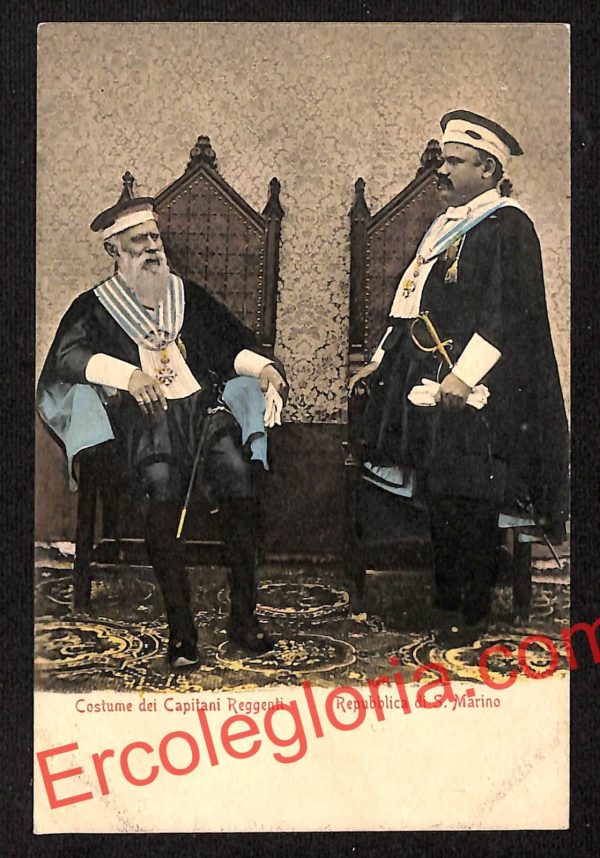 ai4807 - CARTOLINA D'EPOCA - San Marino Città - Costume dei Capitani Reggenti