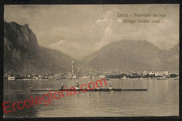 ag5938 - CARTOLINA D'EPOCA - Lecco Città - Panorama   1909