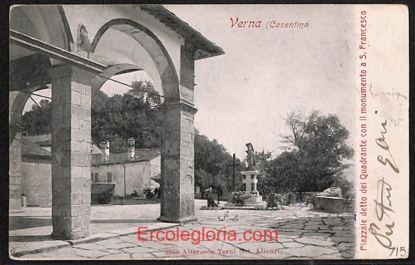 ae0535 - CARTOLINA  D'EPOCA - Arezzo Provincia - Verna   1904