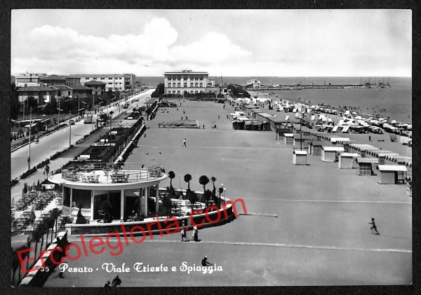 ah6430 - CARTOLINE  D'EPOCA - Pesaro Città - Viale Trieste e Spiaggia