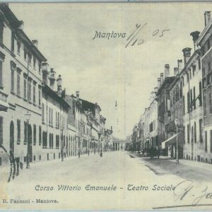 85729 - CARTOLINA d'Epoca -  MANTOVA città -  CORSO VITTORIO EMANUELE  1905