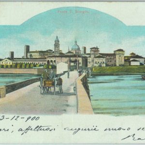 85730  - CARTOLINA d'Epoca -  MANTOVA città -  PONTE SAN GIORGIO  1900