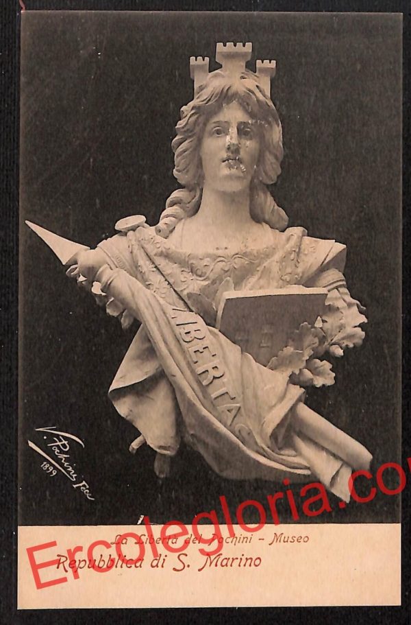 ai4808 - CARTOLINA D'EPOCA - San Marino Città - La Libertà del Pochini