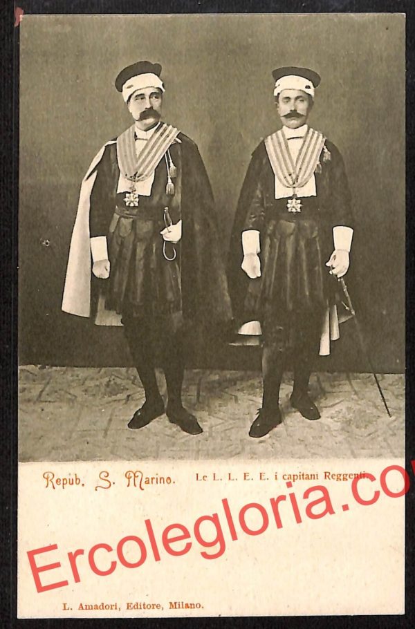 ai4809 - CARTOLINA D'EPOCA - San Marino Città - I Capitani Reggenti