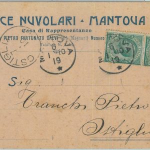 85734 - CARTOLINA d'Epoca -  MANTOVA città - PERSONALIZZATA Arbace Nuvolari 1919