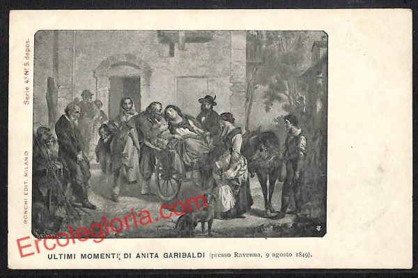 ah9153 - CARTOLINA D'EPOCA - Ravenna Città - Ultimi Momenti di Anita Garibaldi