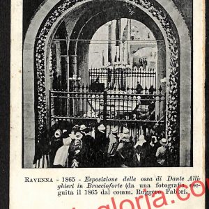 ah9158 CARTOLINA D'EPOCA - Ravenna - Esposizione delle ossa di Dante Allighieri