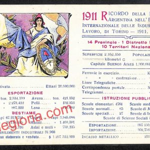 ah9159 - CARTOLINA D'EPOCA - ARGENTINA 1911