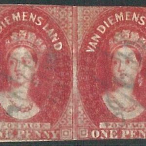 70570 - AUSTRALIA: Tasmania - STAMP:  USED stamp pair with PEN POSTMARK