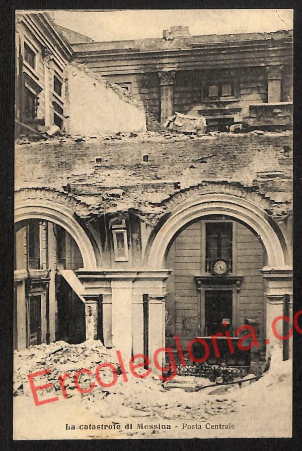 ag8461 - CARTOLINA D'EPOCA - Messina Città -Posta Centrale