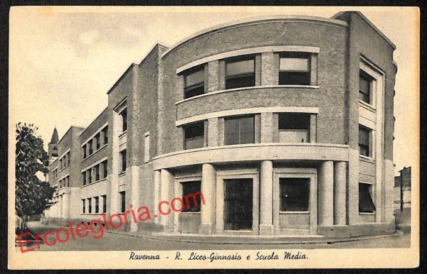 ah9161 - CARTOLINA D'EPOCA - Ravenna Città - R. Liceo - Ginnasio e Scuola Media
