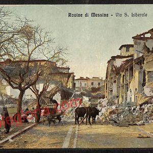ag8463 - CARTOLINA D'EPOCA - Messina Città - Via San Liberale