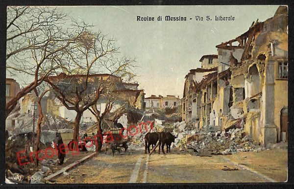 ag8463 - CARTOLINA D'EPOCA - Messina Città - Via San Liberale