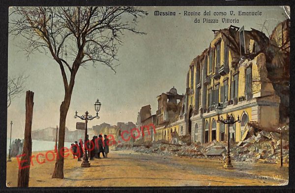 ag8465 - CARTOLINA D'EPOCA - Messina Città - Piazza Vittoria