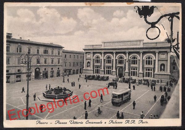 ah6443 - CARTOLINE  D'EPOCA - Pesaro Città - Piazza Vittorio Emanuele