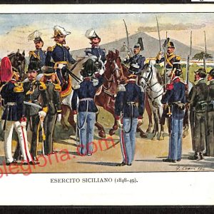 ag8466 - CARTOLINA D'EPOCA - Messina Città - Esercito Siciliano