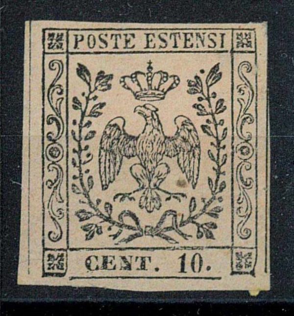 P2968 - ANTICHI STATI MODENA. SASSONE 9 BEN MARGINATO NUOVO TL