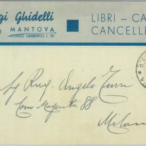 85743  - CARTOLINA d'Epoca -  MANTOVA città -  PUBBLICITARIA Luigi Ghidelli 1940
