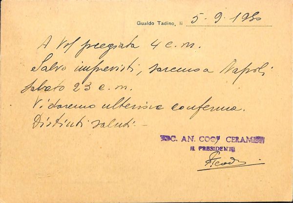 ac2795 - CARTOLINA  D'EPOCA - Perugia Provincia - GUALDO TADINO - immagine 2