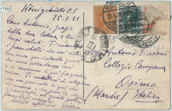 71705 - POLAND - POSTAL HISTORY - Italian Troops in Slesia - POSTCARD 1927