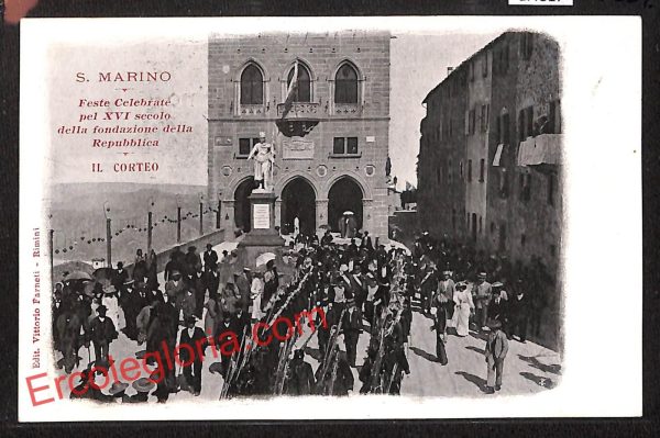 ai4817 - CARTOLINA D'EPOCA - San Marino Città - Feste Celebrate - Il Corteo