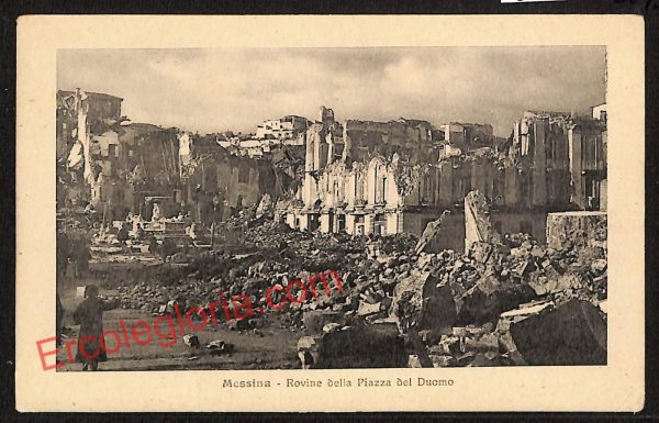 ag8468 - CARTOLINA D'EPOCA - Messina Città -Piazza del Duomo
