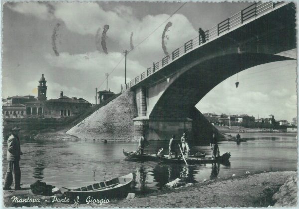 85747  - CARTOLINA d'Epoca -  MANTOVA città -  Ponte S. Giorgio 1957