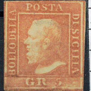 P2968 F - SICILIA , SASS. 10, 5 GRANA, PRIMA TAVOLA CARTA DIPALERMO NUOVO TL